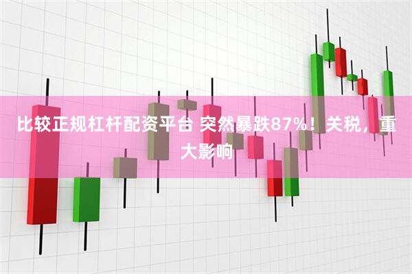 比较正规杠杆配资平台 突然暴跌87%！关税，重大影响