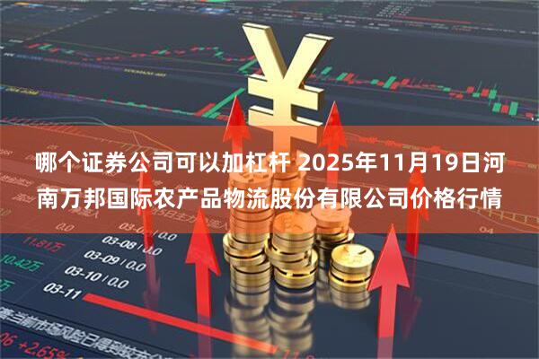 哪个证券公司可以加杠杆 2025年11月19日河南万邦国际农产品物流股份有限公司价格行情